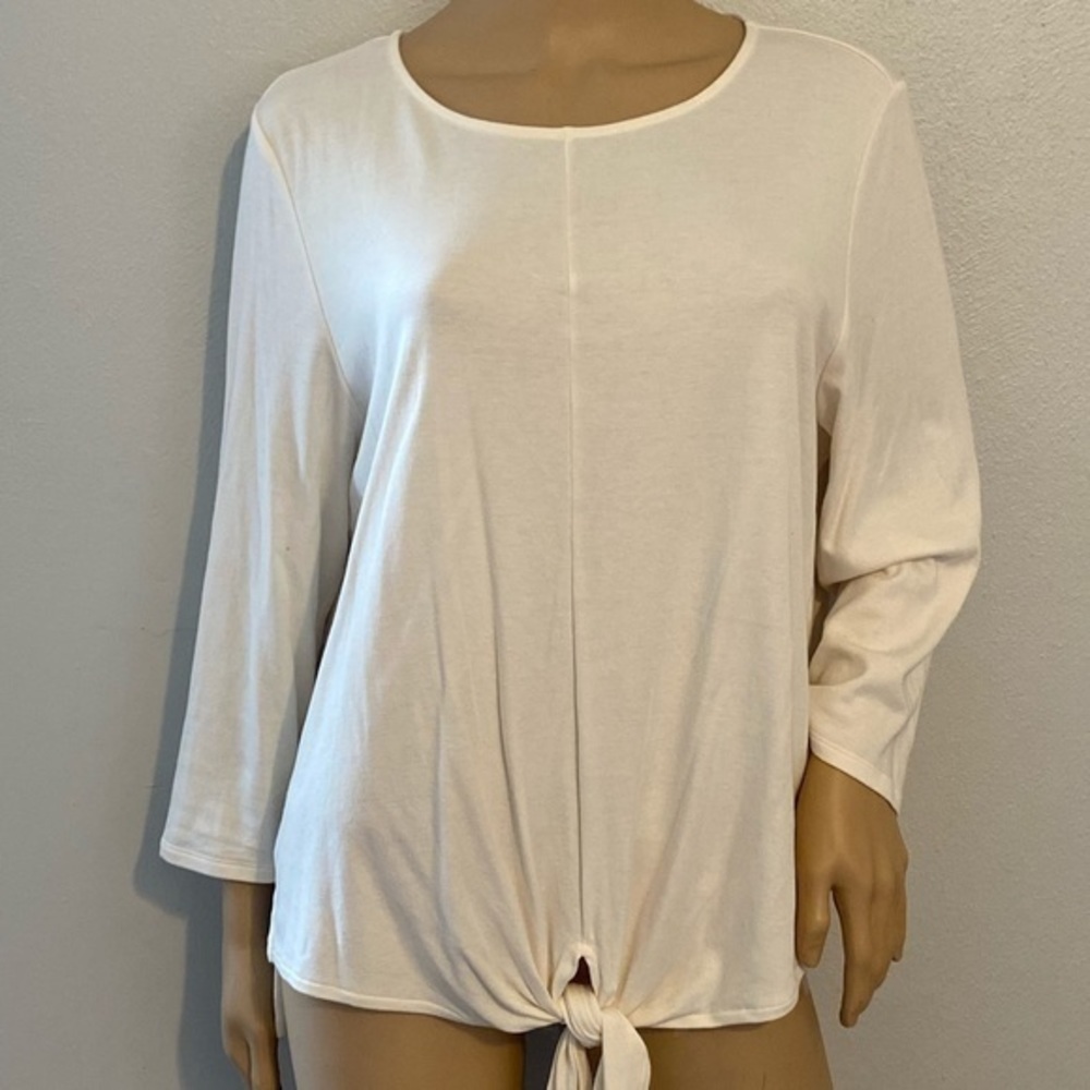 J.Jill ivory stretch sweatshirt blouse size L